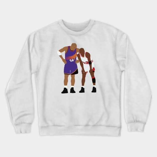 M. Jordan 23 vs C. Barkley 34 NBA Finals Crewneck Sweatshirt by Jackshun